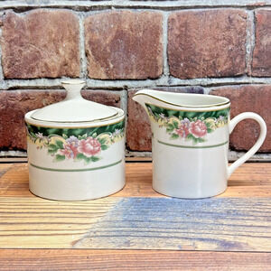 Farberware Fine China Creamer And Sugar Set “Legend 435K” Preowned Exc Condition